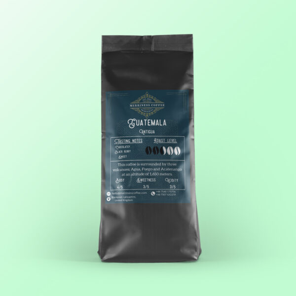A bag if rich Guatemala coffee brewed with love by Merriness Coffee