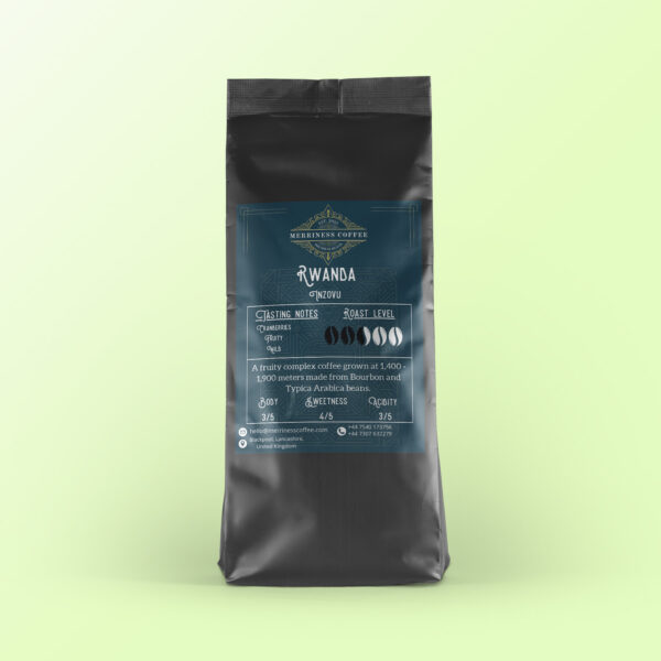 A perfectly roasted bag of Rwanda coffee from Merriness Coffee